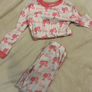 Barbie Kids Pajama Set - Pink and White